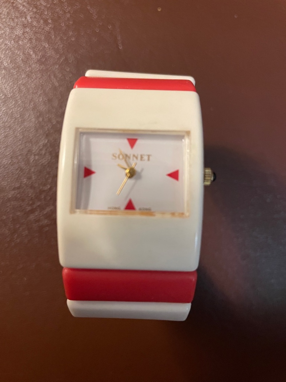 VTG Sonnet Manual Wind Watch red and white